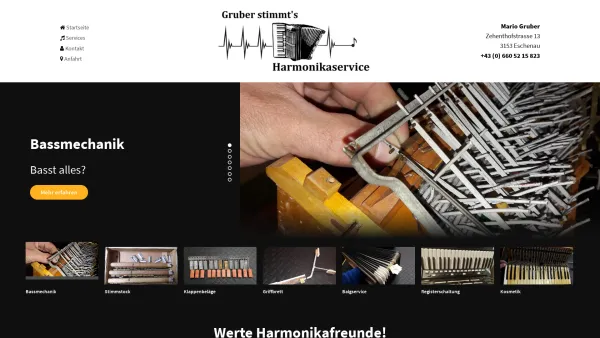 Website Screenshot: Harmonikaservice - Startseite | Gruber Stimmt`s - Harmonikaservice - Gruber stimmt`s - Date: 2023-06-22 15:13:48