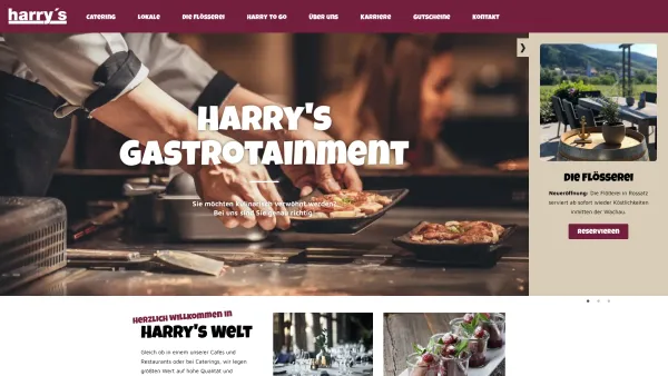 Website Screenshot: Harald Herzlichbei Harrys freundlicher Festedienst - Harry's Gastrotainment: Gastronomie - Catering - Equipment: Harry’s Gastrotainment - Date: 2023-06-22 15:13:48