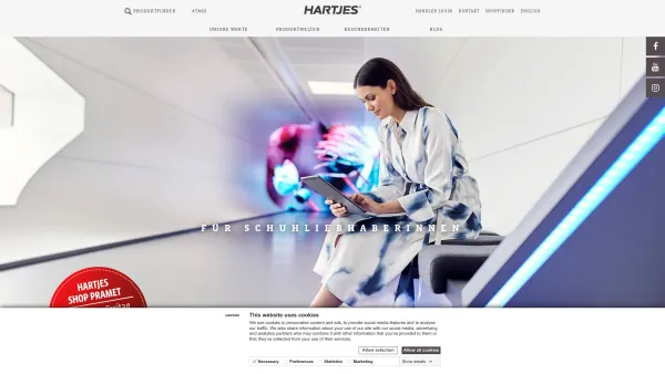 Website Screenshot: HARTJES Gesellschaft m.b.H. - Hartjes - Bequeme und nachhaltige Schuhe aus hochwertigen Materialien - Date: 2023-06-22 15:13:48