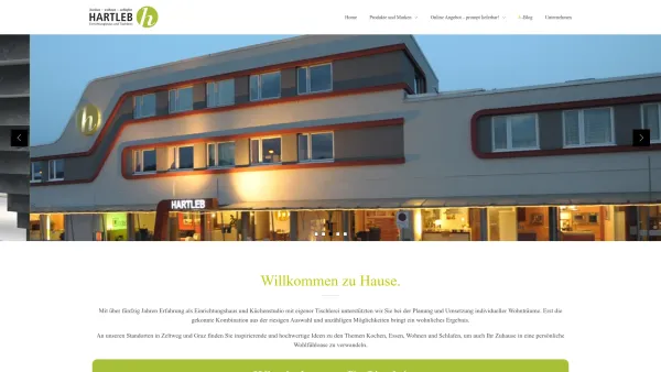 Website Screenshot: Hartleb Ges.m.b.H. - Einrichtungshaus und Küchenstudio Hartleb – Graz und Zeltweg - Date: 2023-06-15 16:02:34