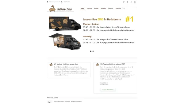 Website Screenshot: Johanna Hartner Brot vom Land Qualität ist Ährensache! - Bäckerei Hartner - Date: 2023-06-22 15:13:48