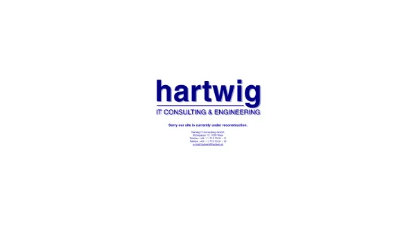 Website Screenshot: Hartwig IT Consulting GmbH. - Welcome @ Hartwig IT Consulting GmbH. - Date: 2023-06-14 10:40:26