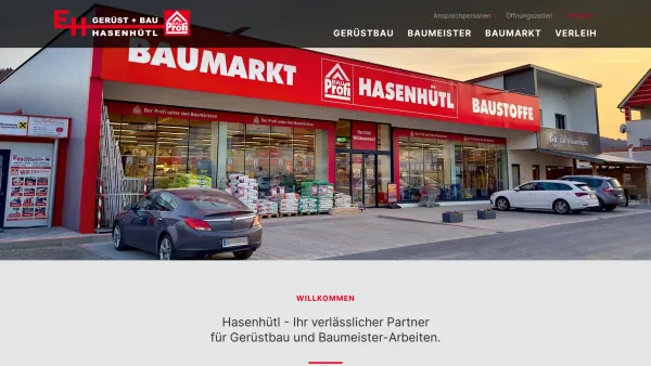 Website Screenshot: Ernst | h a s e n h ü t l | - Hasenhütl Gerüst + Bau - Date: 2023-06-22 15:13:48
