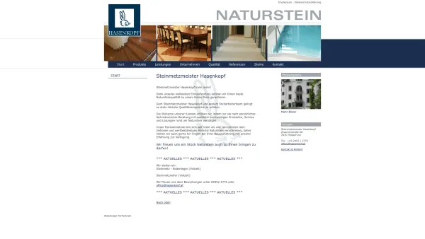 Website Screenshot: Johann IhreSeite - Steinmetz Hasenkopf | Hollabrunn, Wien - Date: 2023-06-22 15:13:48