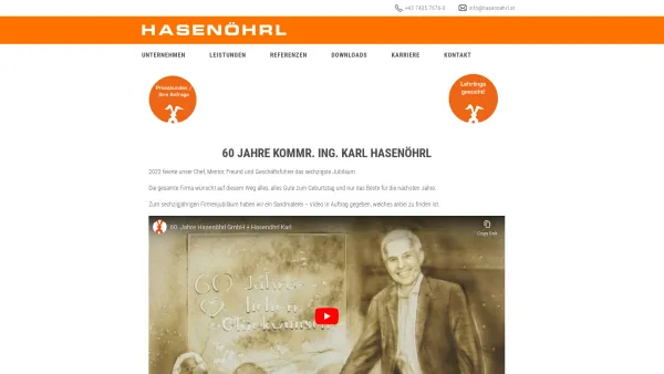 Website Screenshot: Hasenöhrl GmbH - Hasenöhrl.at - Date: 2023-06-22 15:13:48