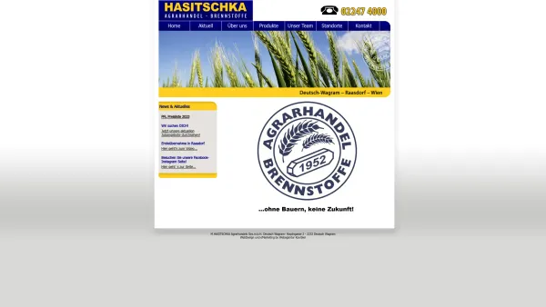 Website Screenshot: M. Hasitschka Agrarhandels Neue Seite 1 - Hasitschka Agrarhandel : Hasitschka Agrarhandel - Date: 2023-06-22 15:13:48