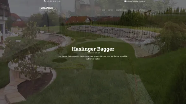 Website Screenshot: bei Haslinger Bagger und Transporte Ges.m.b.H. - Home - Haslinger Bagger und Transporte Ges.m.b.H. - Date: 2023-06-22 15:13:48