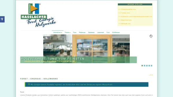 Website Screenshot: Franz Hasslacher Säge Hobel und Elektrowerk in bei HASSLACHER - Hasslacher Werke - Date: 2023-06-22 15:02:13