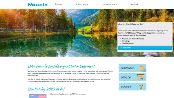 Website Screenshot: Haueis Reisen - Haueis Reisen | - Date: 2023-06-14 10:37:15