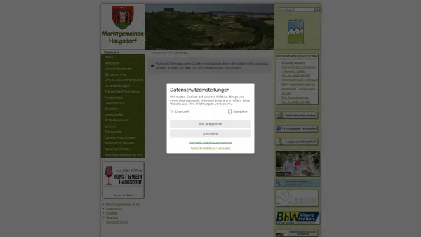 Website Screenshot: auf derder Marktgemeinde Haugsdorf - Haugsdorf - GEM2GO WEB - Startseite - Date: 2023-06-22 15:02:13