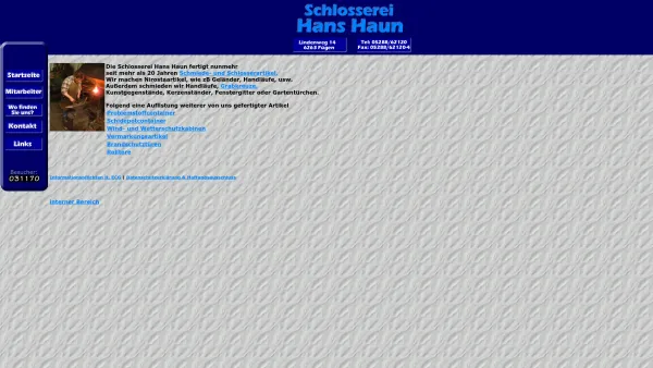 Website Screenshot: Schlosserei Hans Haun - Schlosserei Hans Haun - Date: 2023-06-22 15:02:13