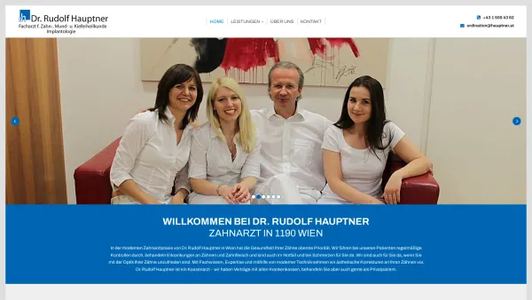 Website Screenshot: Dr. Rudolf Hauptner - Dr. Rudolf Hauptner – Ihr Zahnarzt in 1190 Wien - Date: 2023-06-26 10:26:22