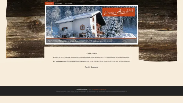Website Screenshot: Haus Gaschurn Montafon! Schi und Wanderparadies Silvretta-Nova. Ferienwohnungen und Gästezimmer. - Haus Alpenblick - Ferienwohnungen - Gästezimmer - Gaschurn Montafon! - Date: 2023-06-22 15:02:13