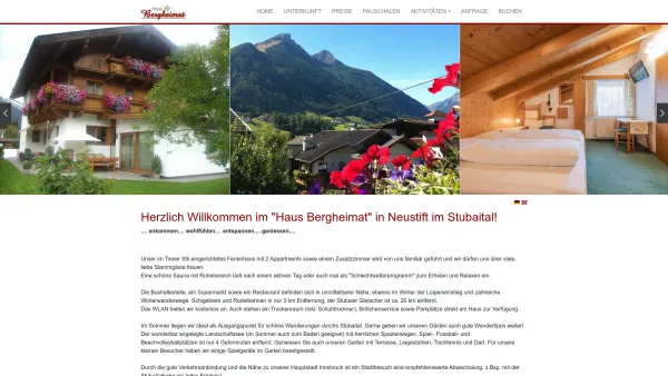 Website Screenshot: Haus Bergheimat - | Haus Bergheimat - Date: 2023-06-22 15:02:13