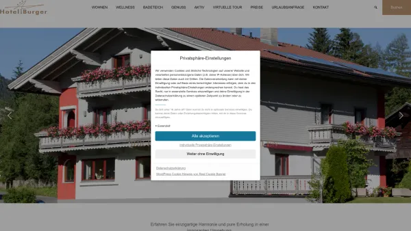 Website Screenshot: Gästehaus Burger Defereggen St. Jakob Osttirol - Hotel Garni Burger – Urlaub und Erholung in St. Jakob in Defereggen - Date: 2023-06-22 15:02:13