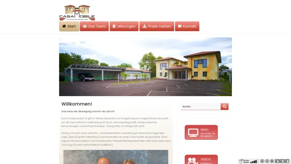 Website Screenshot: Casa Mobile Haus der Bewegung - Casa Mobile - Haus der Bewegung: Willkommen - Date: 2023-06-22 15:02:13