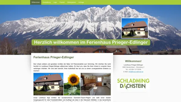 Website Screenshot: HerzlichenHaus Edlinger - Ferienhaus Prieger-Edlinger - haus-edlingers Webseite! - Date: 2023-06-22 15:02:13
