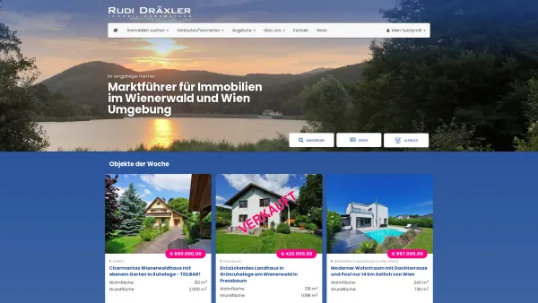 Website Screenshot: Rudi Dräxler Immobilientreuhand GesmbH - Immobilien im Wienerwald & Wien Umgebung | Rudi Dräxler - Date: 2023-06-26 10:26:22