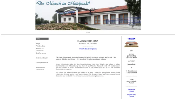 Website Screenshot: Haus Katharina Altenwohn und Pflegeheim - Haus Katharina - Date: 2023-06-14 10:40:26