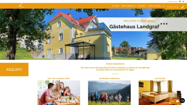 Website Screenshot: Gästehaus Landgraf - Home - Gästehaus Landgraf - Date: 2023-06-22 15:02:13