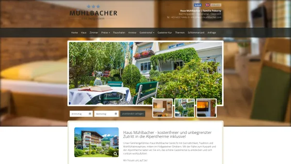 Website Screenshot: Haus Mühlbacher - Haus Mühlbacher Zimmer Bad Hofgastein - Date: 2023-06-15 16:02:34