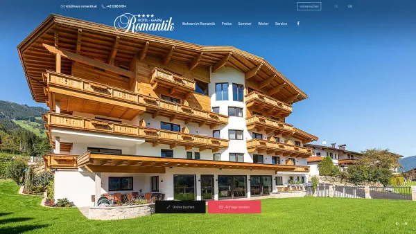 Website Screenshot: Apart Haus Gästehaus Romantik Zillertal_______________________ - Home - Date: 2023-06-22 15:02:13