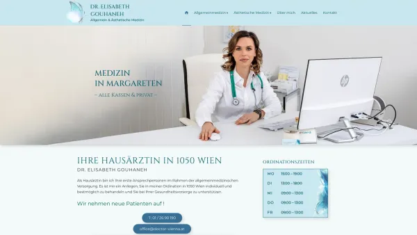 Website Screenshot: Hausarzt Dr. Elisabeth Gouhaneh, 1050 Wien, Medizin & Schönheit - Hausärztin Dr. Gouhaneh, 1050 Wien, Medizin & Schönheit - Date: 2023-06-26 10:26:22