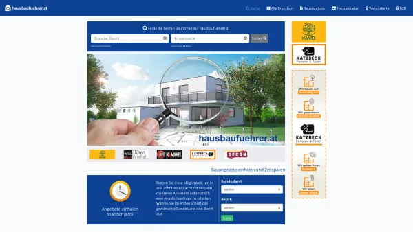 Website Screenshot: www.hausbaufuehrer.at - Hausbaufuehrer.at die Plattform für Bauen und Wohnen - Date: 2023-06-22 15:13:48