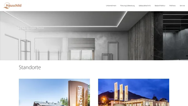 Website Screenshot: Hauschild - Bad und Heizung - Startseite – Hauschild Gebäudetechnik | Badarchitektur - Date: 2023-06-22 15:13:48