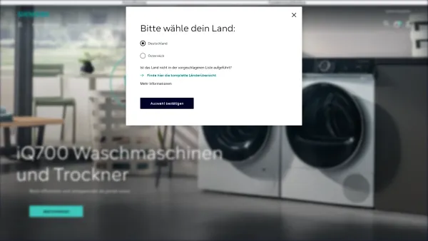 Website Screenshot: BSH Hausgeräte Gesellschaft mbH - Technologie trifft auf Design | Siemens Hausgeräte AT - Date: 2023-06-15 16:02:34