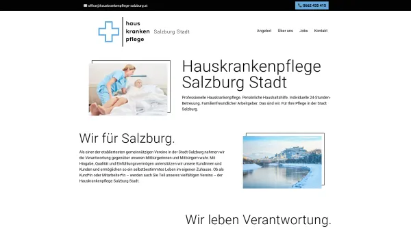 Website Screenshot: Hauskrankenpflege Salzburg-Stadt - Hauskrankenpflege Salzburg Stadt - Wir leben Verantwortung. - Date: 2023-06-14 10:40:26