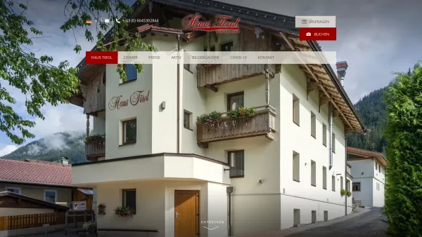 Website Screenshot: Pensionshaus Pension Haus Tirol Brixen Thale Familie Wagner - Haus Tirol - Haus Tirol - Brixen im Thale - Date: 2023-06-22 15:12:12
