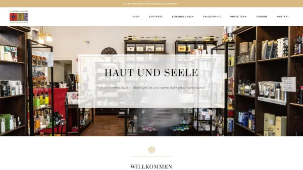 Website Screenshot: Haut und Seele Naturkosmetik in Linz - Willkommen bei Haut und Seele - Haut und Seele - Date: 2023-06-14 10:38:01