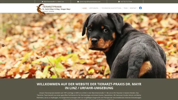 Website Screenshot: Dr. Astrid Mayr Tierärztin - Ihr Tierarzt in Linz / Urfahr-Umgebung - Date: 2023-06-14 10:40:29