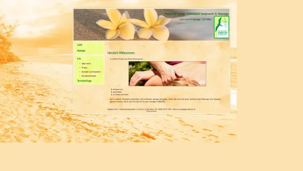 Website Screenshot: Brigitte Puhr - Praxis für LOMI - Hawaiian bodywork, Massage Wien 22 - Date: 2023-06-22 15:02:17