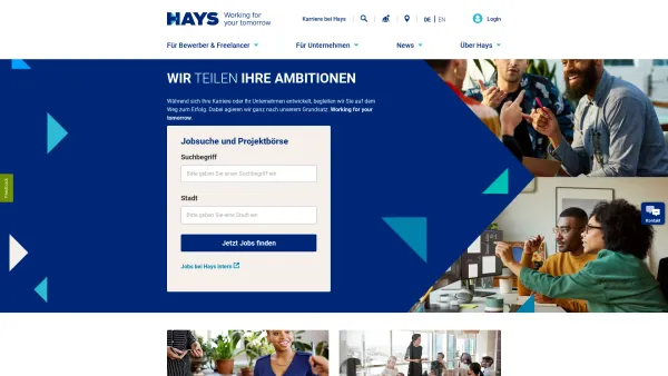 Website Screenshot: Hays Österreich GmbH Personnel Services - Wir finden die passende Recruiting- und Personallösung für Sie | Hays - Date: 2023-06-22 15:02:17