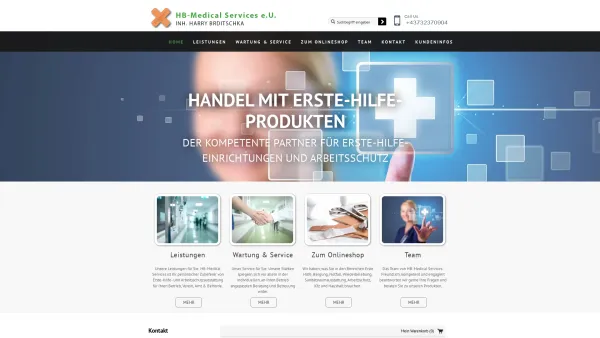 Website Screenshot: HB-Medical Services e.U. - Erste-Hilfe-Ausrüstung Linz und Umgebung - HB Medical e.U. aus Linz - Date: 2023-06-22 15:02:17