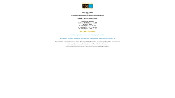 Website Screenshot: hIMMEL, bILD + tÖNE - hIMMEL, bILD + tÖNE :: büro für media & communication - Date: 2023-06-22 15:02:17