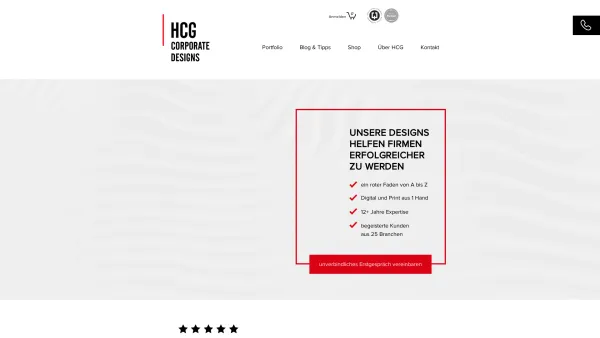 Website Screenshot: HCG corporate designs - Branding & Webdesign | HCG corporate designs - Date: 2023-06-22 15:02:17