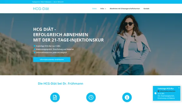 Website Screenshot: HCG Diät von Dr.Frühmann - HCG Diät | In 3 Wochen 3-5 Kilo abnehmen mit dem HCG-Hormon - Date: 2023-06-26 10:26:22