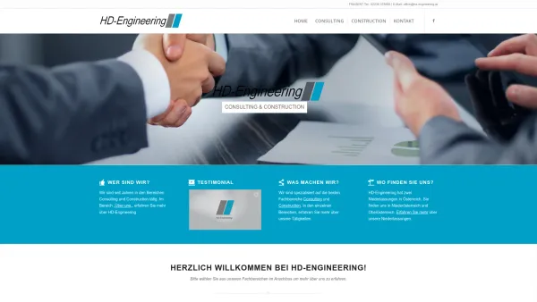Website Screenshot: HD-Engineering - HD-Engineering – Consulting & Construction - Date: 2023-06-15 16:02:34