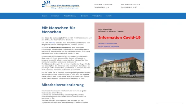 Website Screenshot: Haus der Barmherzigkeit - Haus der Barmherzigkeit – Stiftung der Steiermärkischen Sparkasse - Date: 2023-06-22 15:02:17