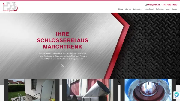 Website Screenshot: HDB Instandhaltung von Maschinen und Anlagen index.1seite - Schlosserei Oberösterreich - HDB Instandhaltung von Maschinen und Anlagen GmbH - Date: 2023-06-15 16:02:34