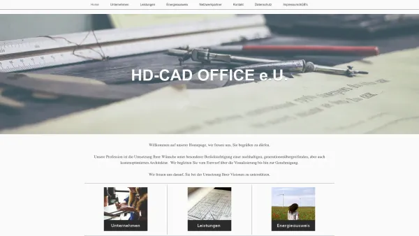 Website Screenshot: HD-CAD OFFICE e.U. - Home - Date: 2023-06-14 10:40:29