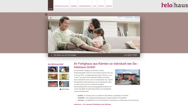 Website Screenshot: Helohaus von Heckenbichler - Fertighaus Kärnten - Österreich - helohaus Fertighaus GmbH - Date: 2023-06-22 15:02:17