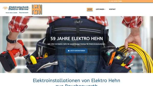 Website Screenshot: Elektrotechnik Elektro Wärme HORST HEHN GmbH - Home - Elektrotechnik Horst Hehn GmbH in Rauchenwarth - Date: 2023-06-22 15:02:17
