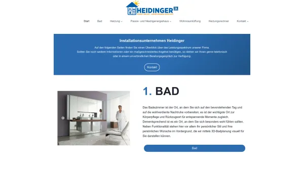 Website Screenshot: Heidinger Installationen - Installateur Heidinger - Date: 2023-06-22 15:12:12