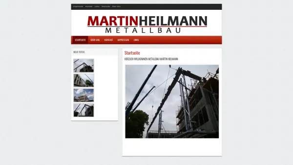 Website Screenshot: Erich Heilmann GmbH. Stahl- und Hallenbau - Martin Heilmann | Metallbau - Date: 2023-06-22 15:16:26
