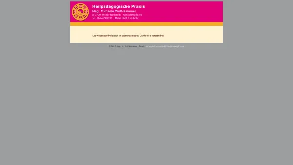 Website Screenshot: Wulf-Kummer Michaela Berufsverband Akademischer HeilpädagogInnen - Heilpädagogik - Mag. Michaela Wulf-Kummer - Date: 2023-06-22 15:16:28