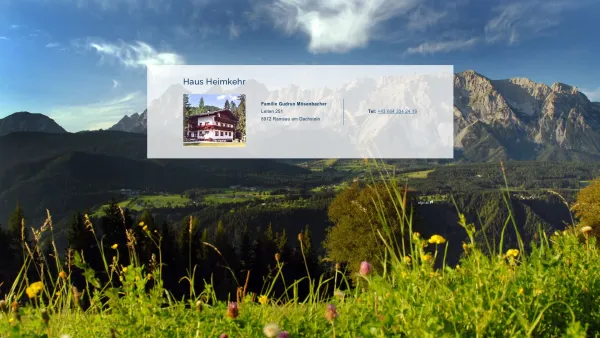 Website Screenshot: Gästehaus Heimkehr - Haus Heimkehr, Ramsau am Dachstein - Date: 2023-06-22 15:16:28